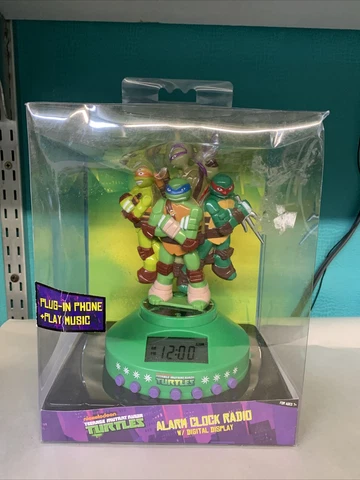 NINJA TURTLES ALARM CLOCK RADIO Teenage Mutant Ninja Turtles NICKELODEON SPEAKER Cover
