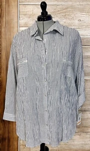 Camicia donna Allison Daley taglie forti 24W nuova con etichetta - Foto 1 di 15