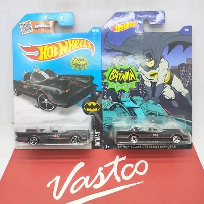 Lot of 2 Hot Wheels Batman & Walmart Exclusive Classic TV Series '66 Batmobile - Image 1 of 4