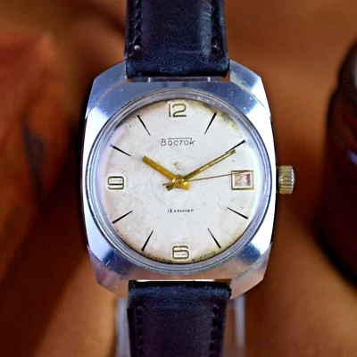 Винтажные советские механические мужские наручные часы Восток СССР отремонтированные - Изображение 1 из 4