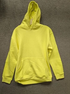 Eagle Products Hoodie Youth Sz XL 18-20 Neon Yellow Hi-vis Unmarked Pullover NEW - Picture 1 of 4