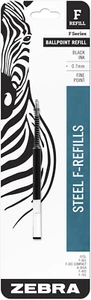 Zebra F-Series Ballpoint Stainless Steel Pen Refill, Fine Point, 0.7Mm, Black - Picture 1 of 12