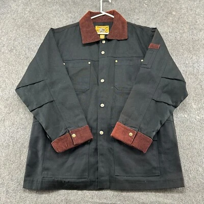 Chaqueta Bare Fox Para Hombres XL Negra Tareas Granero Abrigo Lona Utilidad Ropa de Trabajo Algodón Foto 1 de 4