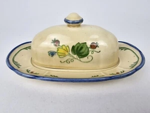 Rare VTG Metlox Vernon Ware Gigi Pattern Butter Dish with Lid No. 1279 EXCELLENT - Picture 1 of 7