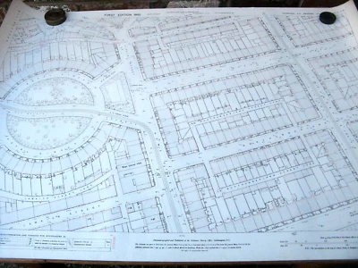 1895 Ordnance Survey Town  Street Plan Map - Edinburgh New Town ORIGINAL  - Image 1 of 4