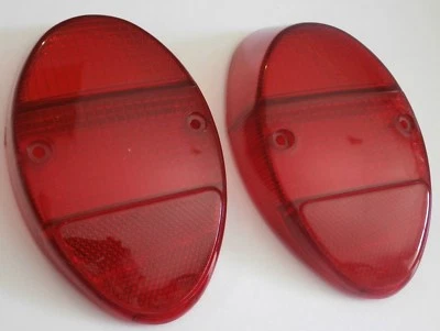 REAR TAIL LIGHT LENS SET LEFT & RIGHT (PAIR) VOLKSWAGEN T1 BUG BEETLE 1962-1967 - Image 1 of 2