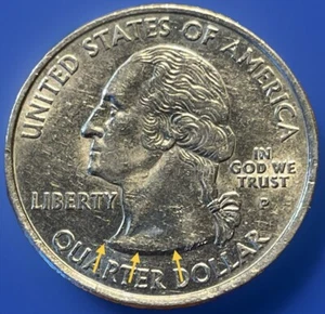 2008 Arizona State Quarter Double Error. Die Chip(rev.) & Die Crack(obv) WQ-029 - Picture 1 of 11
