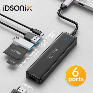 6 in 1 USB Docking Station Type C HUB HDMI-4K@30Hz USB3.0 PD 60W Charge Adapter - Picture 1 of 11