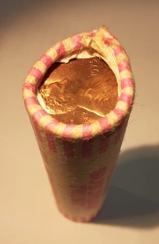 1975 Lincoln Cent Roll - 50 BU Coins Total in OBW/Tubes Cover