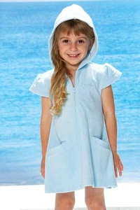 TERRY Dress Swim Cover Up Toddlers Girl's SunBusters 12 months BLUE 12m UPF 50+ - Picture 1 of 2