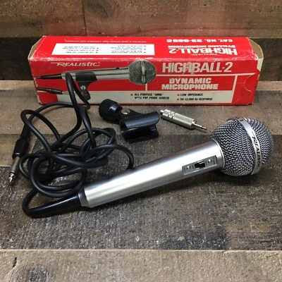 Vintage Microphone Realistic Highball 2 Dynamic Omnidirectional 33-985C w/Box - Image 1 of 4