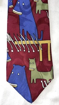 Cravatta vintage Memphis Milano da collezione 100% seta - Imagen 1 de 4