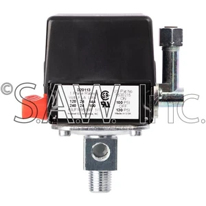 Interruptor de presión de puerto especial NPT Z-D20113 DeVilbiss/Craftsman 1/8" 100/130 PSI - Imagen 1 de 5