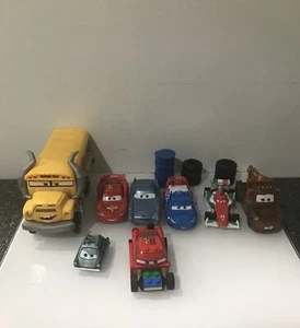Disney Pixar Cars Lot of 8 Assorted Vehicles and accessories Mcqueen plus - Picture 1 of 24