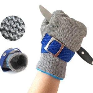 Schnittfeste stabfeste Handschuhe Edelstahl Metallgitter Metzger Sicherheits - Bild 1 von 11