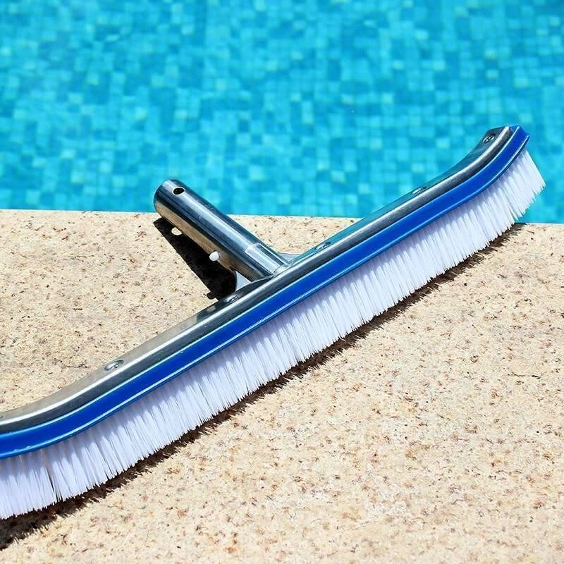 Swimming Pool Brush 18 in Heavy Duty Aluminum Pool Brush For Floor and Wall - Image 1 of 4