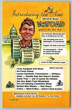 Introducing The New V-Toad Veto Ronald Reagan 1982 Political Cartoon Postcard H2