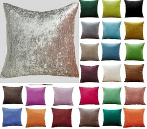 Fundas de cojín de terciopelo triturado de lujo de felpa todos los colores tamaños 18" 20" 22" y 24" - Imagen 1 de 16
