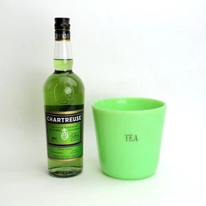 Jadeite by McKee Glas große Teedose Dose ohne Deckel Skokie grün um 1930 Vintage - Bild 1 von 7