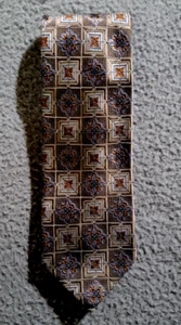 JZ Richards Men’s Geometric Silk Necktie Made In USA - Picture 1 of 9