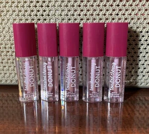 5 BATH & BODY WORKS TOASTED CHERRY DONUT LIP GLOSS WAND SHINE BALM HEART TUBE - Picture 1 of 1