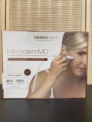 Trophy Skin MicrodermMD - At Home Microdermabrasion WHITE Kit - Anti Aging NIB - Image 1 of 4