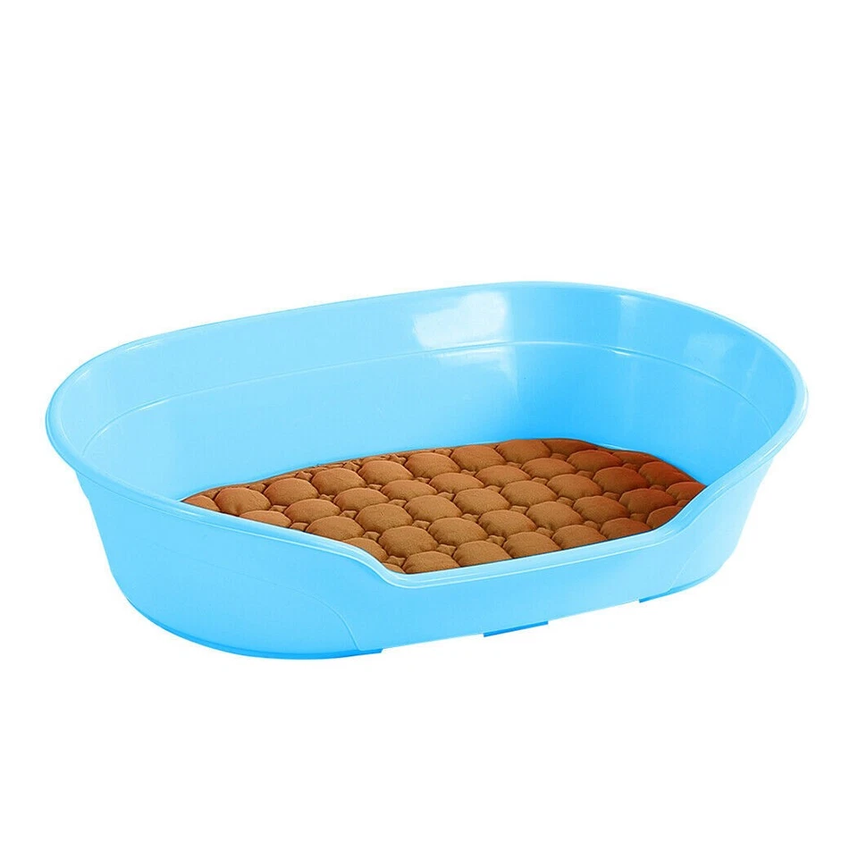 YES4PETS Pet Bed Small Plastic Dog Bedding Sleeping Resting Washable Basket Blue - image 1 of 4