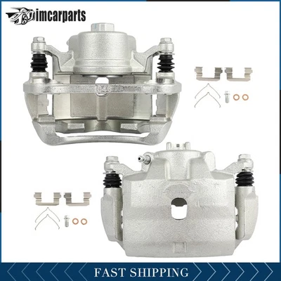 Brake Calipers w/ Bracket Front Pair For 2012-2016 Honda CR-V L4 2.4L FWD - Imagem 1 de 4
