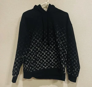 Louis Vuitton Monogram Custom Black Hoodie Men’s Size Medium - Picture 1 of 3