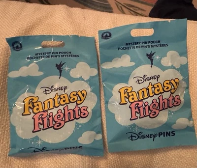Disney 2025 Fantasy Flight 5 Pin Mystery Pouch Unopened comes with 2 - Image 1 of 2