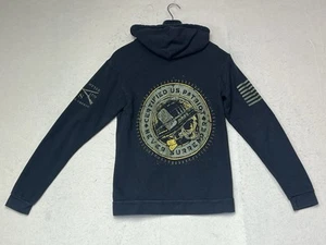 Grunt Style Never Surrender Patriot Premium Basic Full Zip Hoodie Size Small - Picture 1 of 14