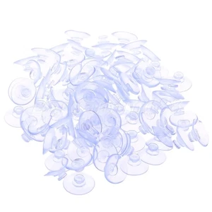 Clear Rubber Suction Cup Suckers Holder Window Wall Hook Hanger Kitchen 100pcs - Picture 1 of 6