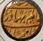 India mughal empire shah alam bahadur Gold mohur 10.93g.Rare Mint AhmdNagar