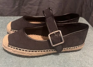 COACH Courtney Espadrille In Signature Canvas - Black Size 5.5 NWOB - Picture 1 of 6