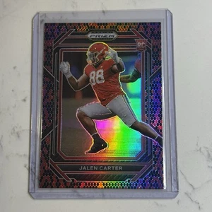 Jalen Carter 2023 Panini Prizm Draft Picks #163 Snakeskin Prizm RC SSP! Eagles - Picture 1 of 2