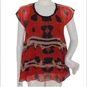 DIANE VON FURSTENBERG Seidentop, 8, VELDA, rot/schwarz, Tank Under, ärmellos - Bild 1 von 15