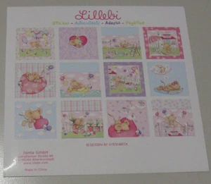 LILLEBI NICI RATÓN CON CORAZÓN EN EL PECHO 12 PEGATINAS (PEGATINAS) HOJA ¡NUEVO! # - Imagen 1 de 1