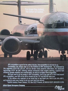 1/1990 PUB ALLIED SIGNAL AEROSPACE GARRETT APU BOEING 737 MD-80 ORIGINAL AD - Imagen 1 de 1