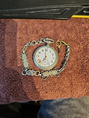 taschenuhr mit schlüssel REMONTOIRE ANCRES mit toller Kette und Schlüssel - Bild 1 von 4