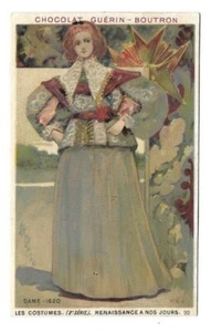Dame (1620) - Les costumes - - Chromo Guérin Boutron - Trade card - Picture 1 of 2