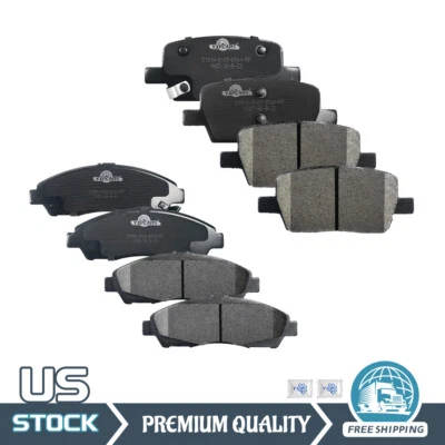 Conjunto de pastilhas de freio a disco dianteiras e traseiras de cerâmica compatível com Chevrolet Traverse GMC Acadia - Imagem 1 de 4