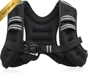 Weighted Vest 3–10KG with Reflective Stripe for Running Training Workout - Picture 1 of 12