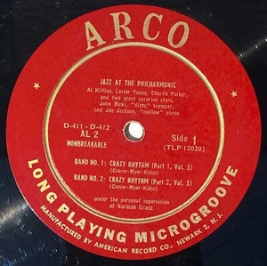 Norman Granz Presents Jazz at the Philharmonic Vol. 3 10" Arco AL 2 Mono DG - Picture 1 of 4