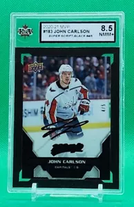 John Carlson 2020-21 Upper Deck MVP Super Script Black /5 #183 KSA 8.5 NMM+ - Picture 1 of 2