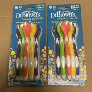 Dr. Brown's - Soft Tip Spoons - 6 Pack X 2 - Flexible Scoop - New - Picture 1 of 3