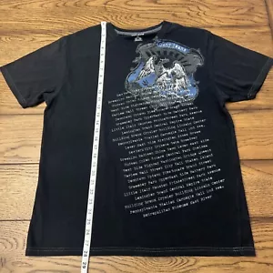 T-shirt maglietta DKNY Jeans N.Y.C New York City grafica nera uomo taglia large vintage - Foto 1 di 11