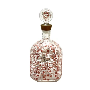 Tapón Botella Perfume Veneciano Vitre Murano Rosa Pintado a Mano Flores Italia - Imagen 1 de 15