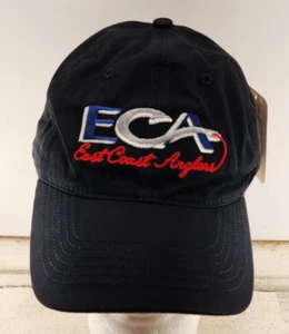 East Coast Anglers schwarz bestickt neu mit Etikett Ouray Klettverschluss Riemen Kappe Mütze Angeln - Bild 1 von 12