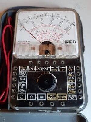 Multímetro Analógico Centrad Controlador 517 VTG 1966 Colección Rara - Imagen 1 de 4