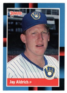 Jay Aldrich - Milwaukee Brewers - 1988 Donruss Baseball # 460 MT